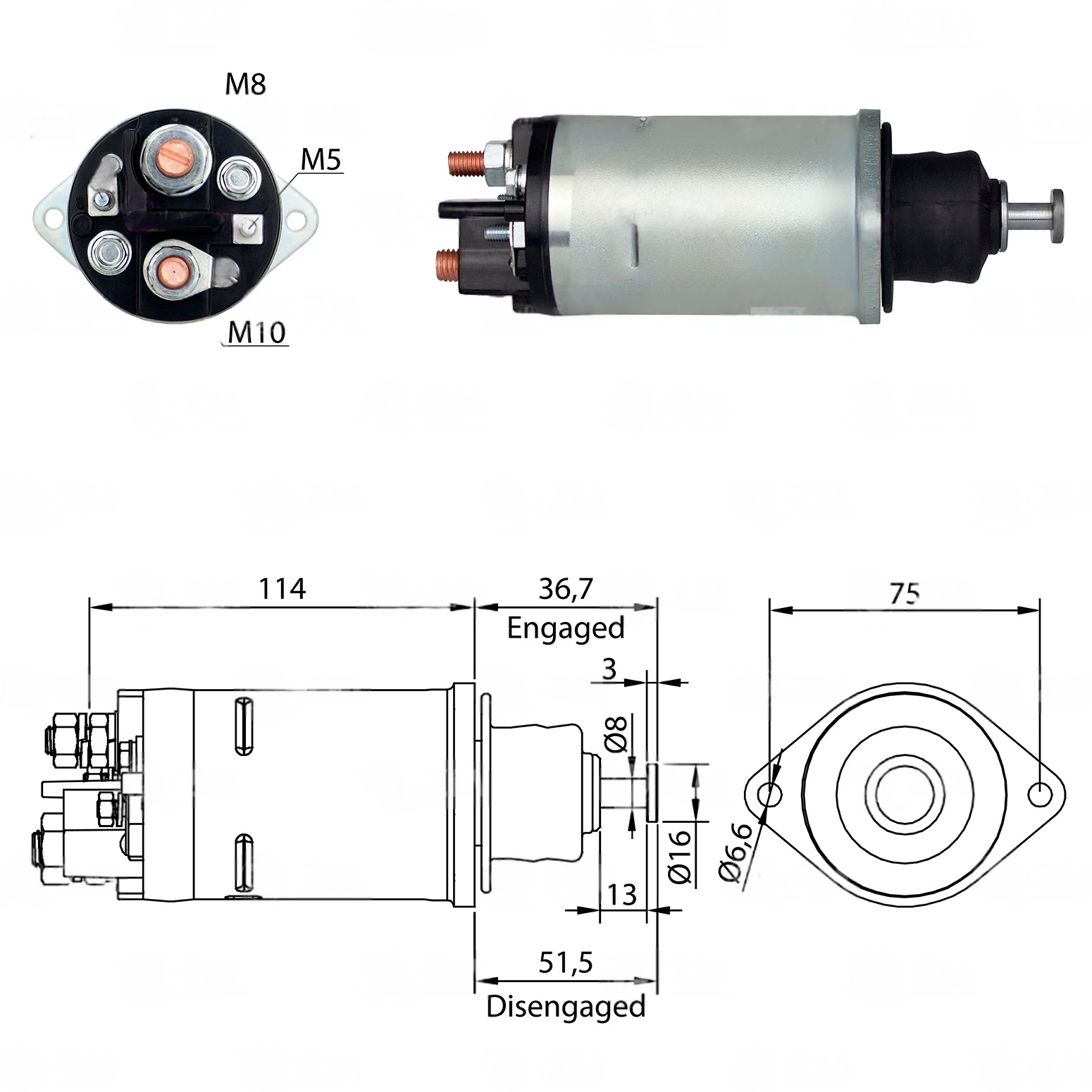 CF-R0812 起动机电磁开关