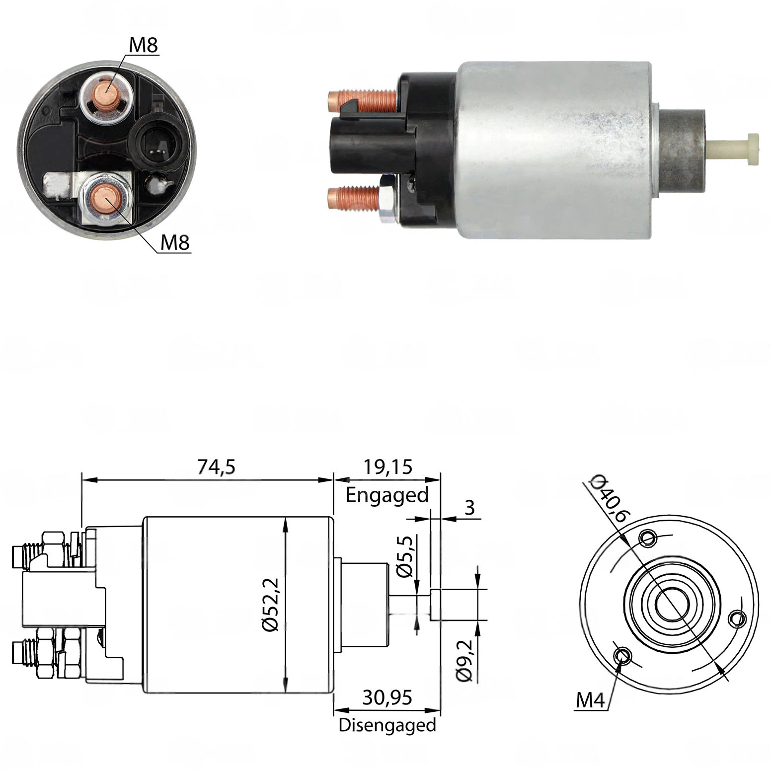CF-R1866 втягивающее реле