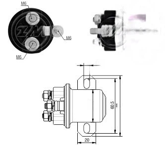 CF-R2407 втягивающее реле