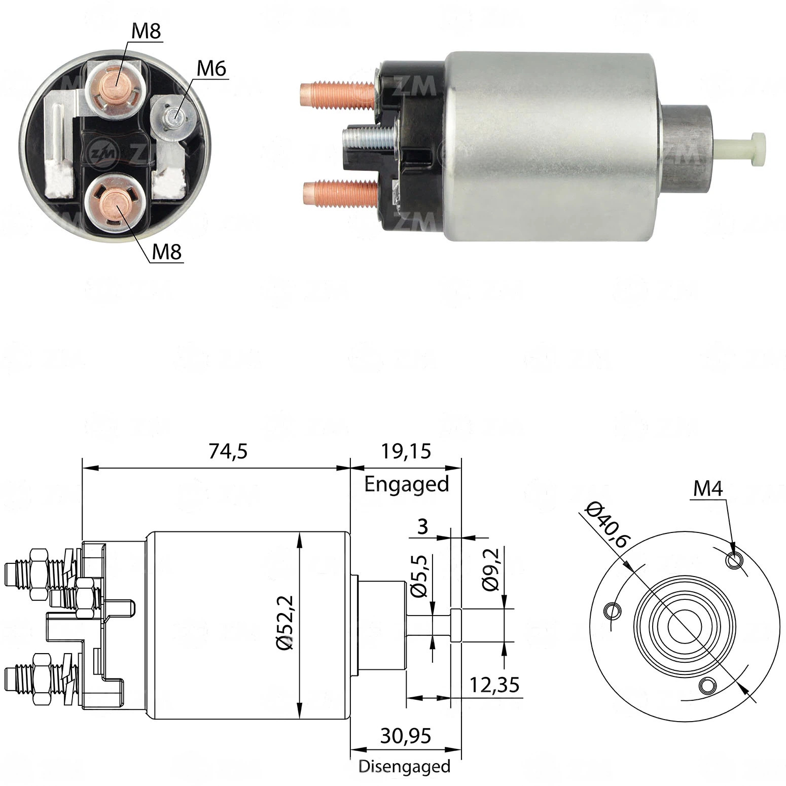 CF-R2860 Starter Solenoid