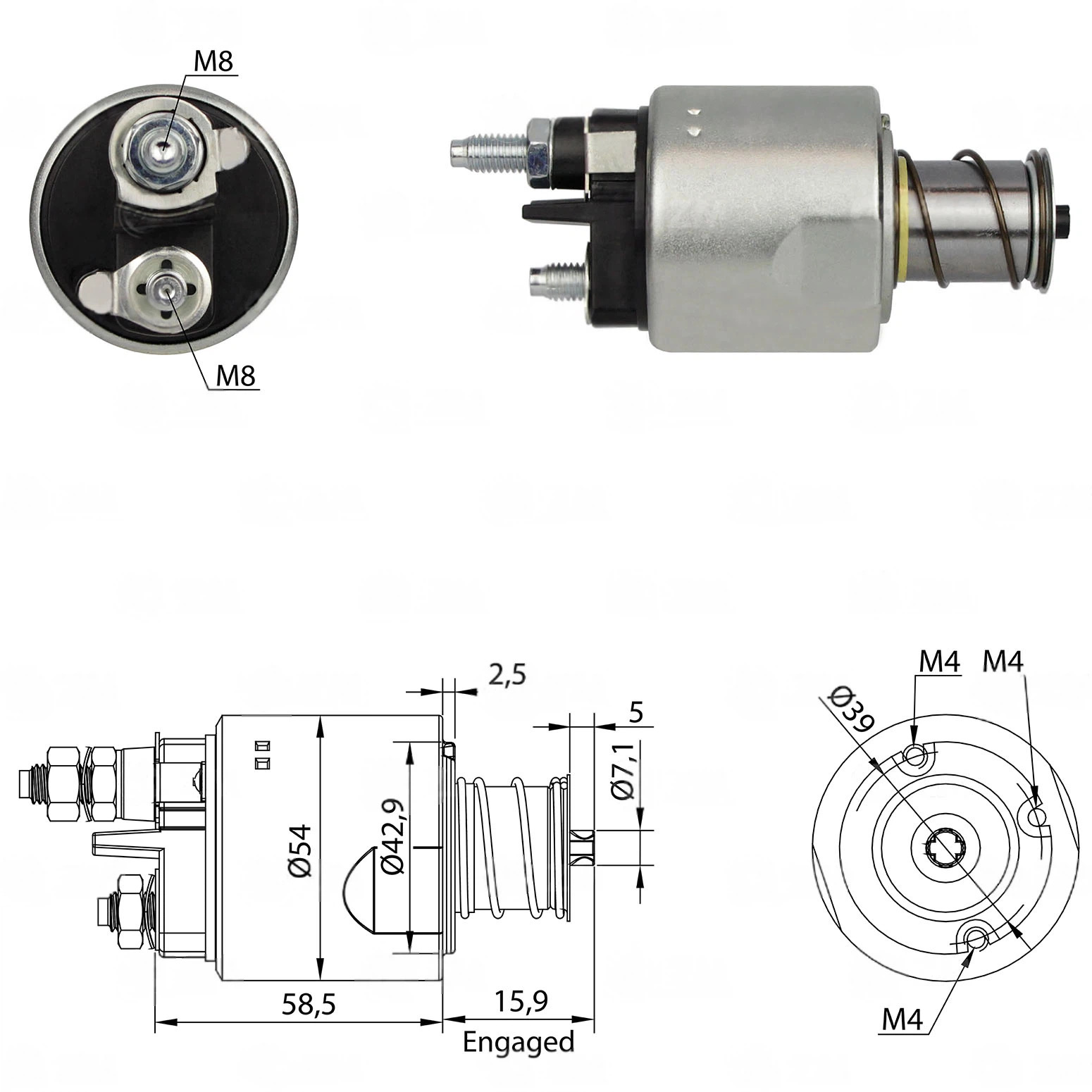 CF-V1495 Starter Solenoid
