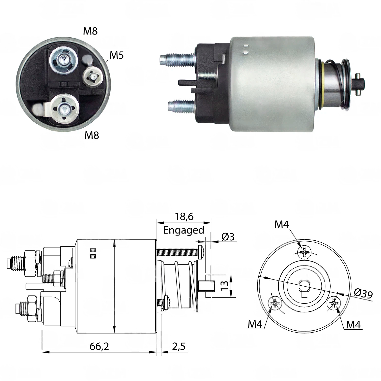 CF-V1496 Starter Solenoid