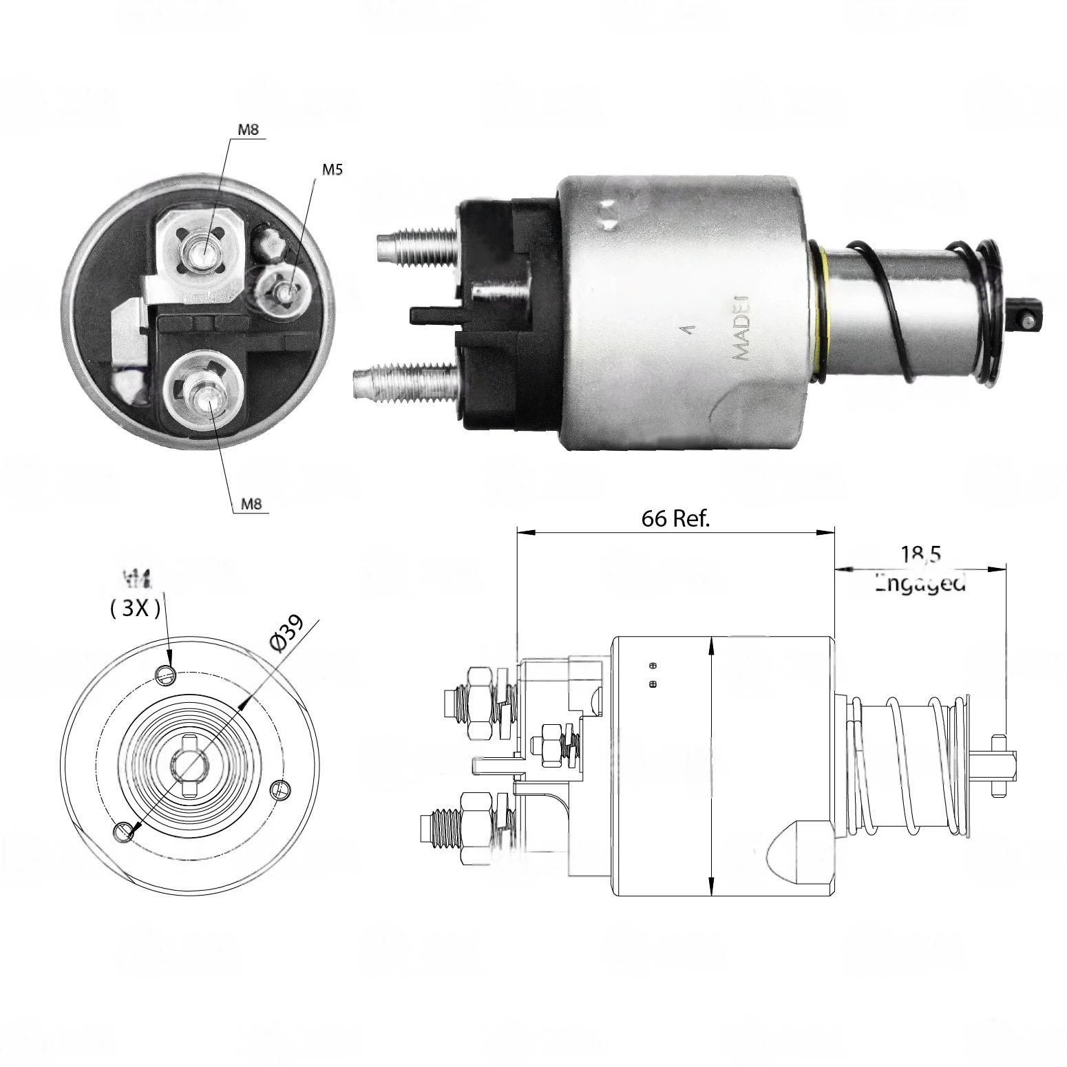 CF-V1497 втягивающее реле