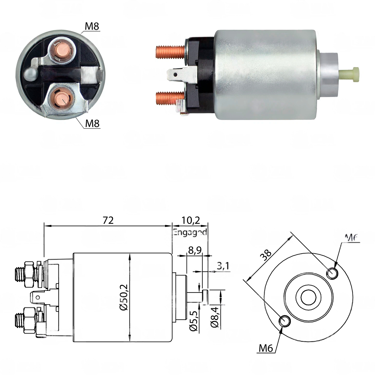CF-V2392 Starter Solenoid