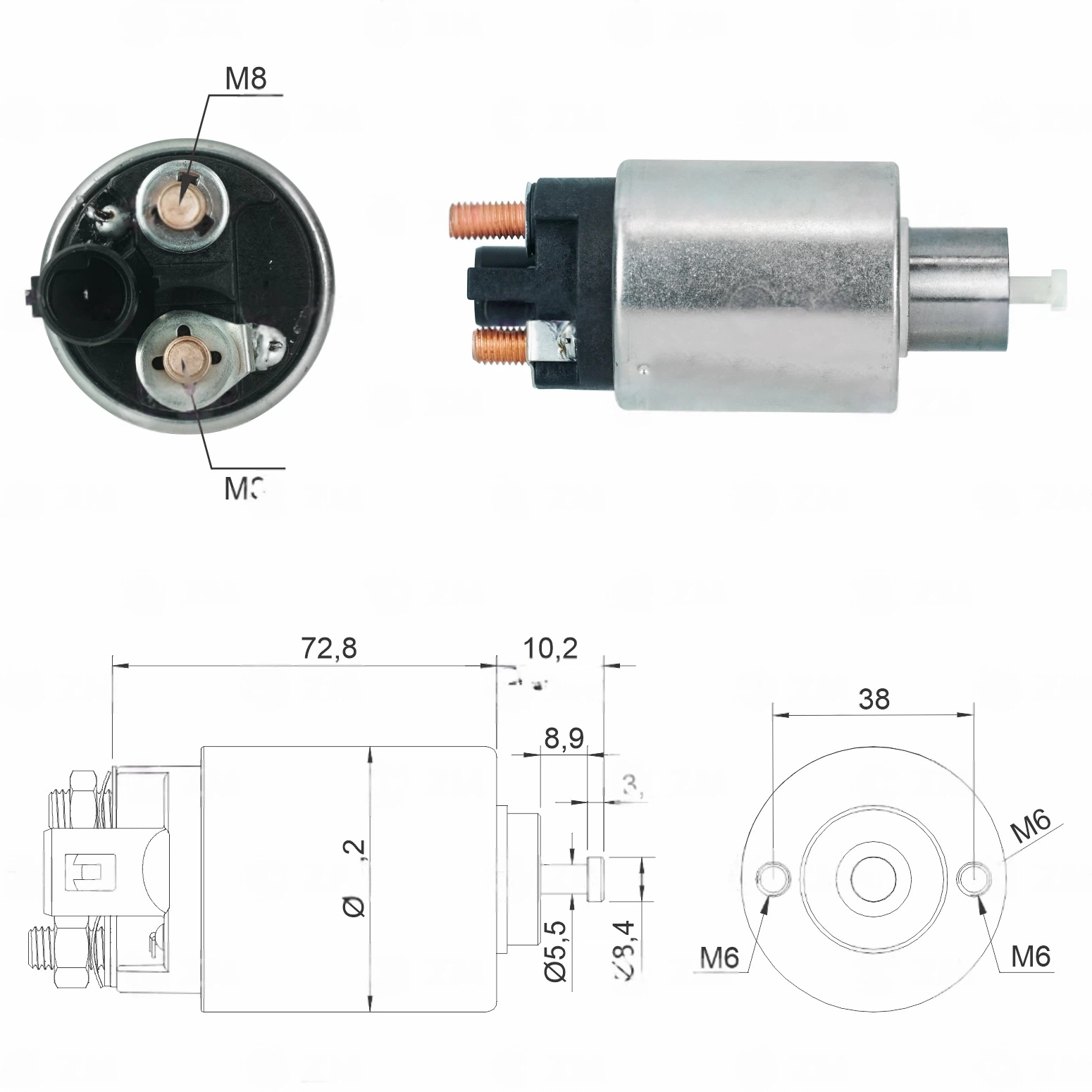CF-V3392 Starter Solenoid