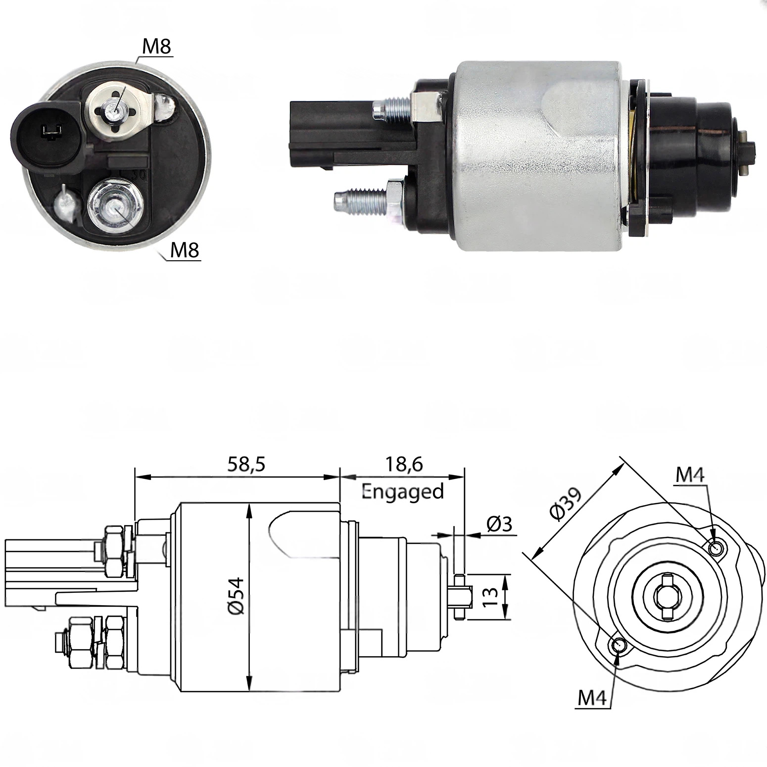 CF-V3498 втягивающее реле