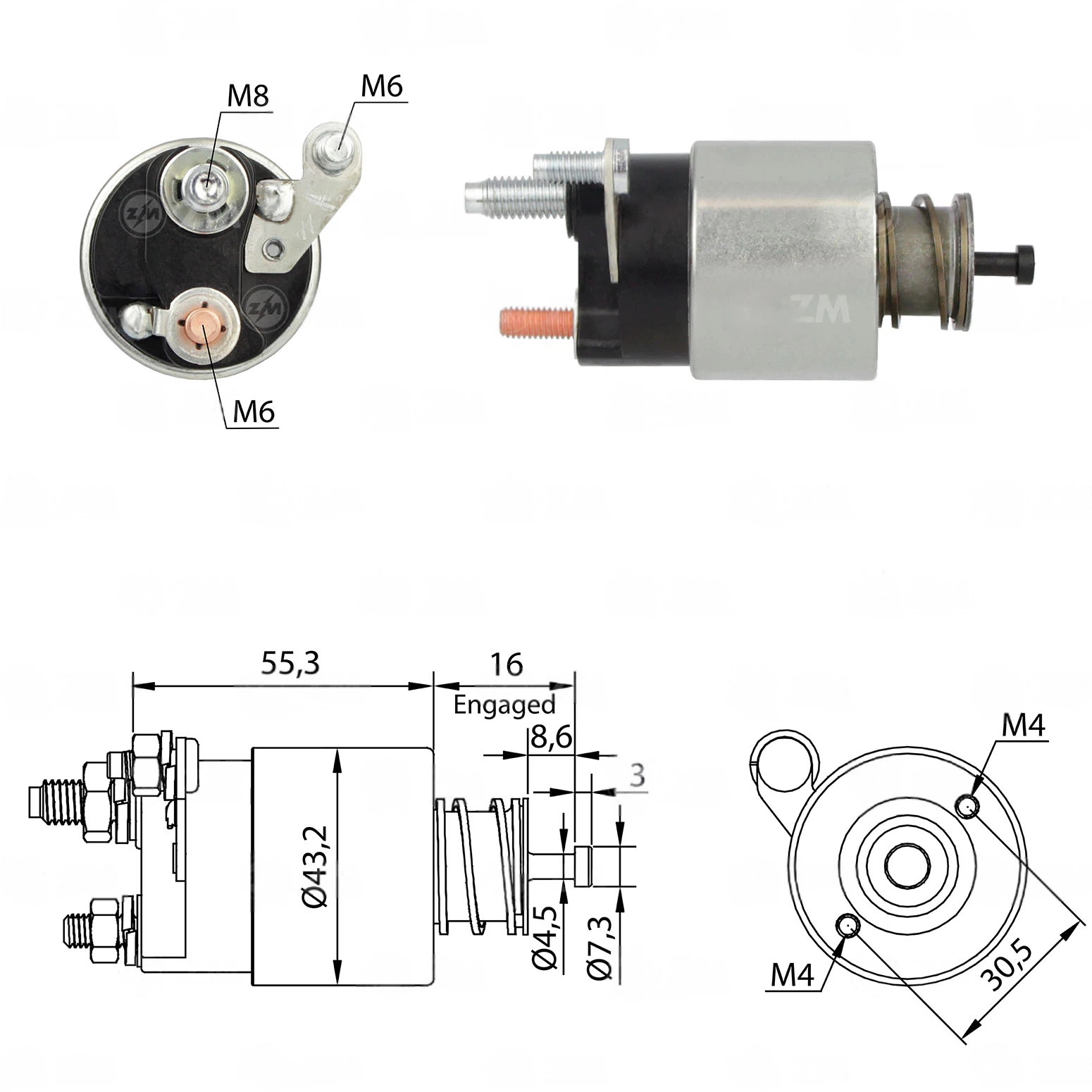 CF-V4391 Starter Solenoid