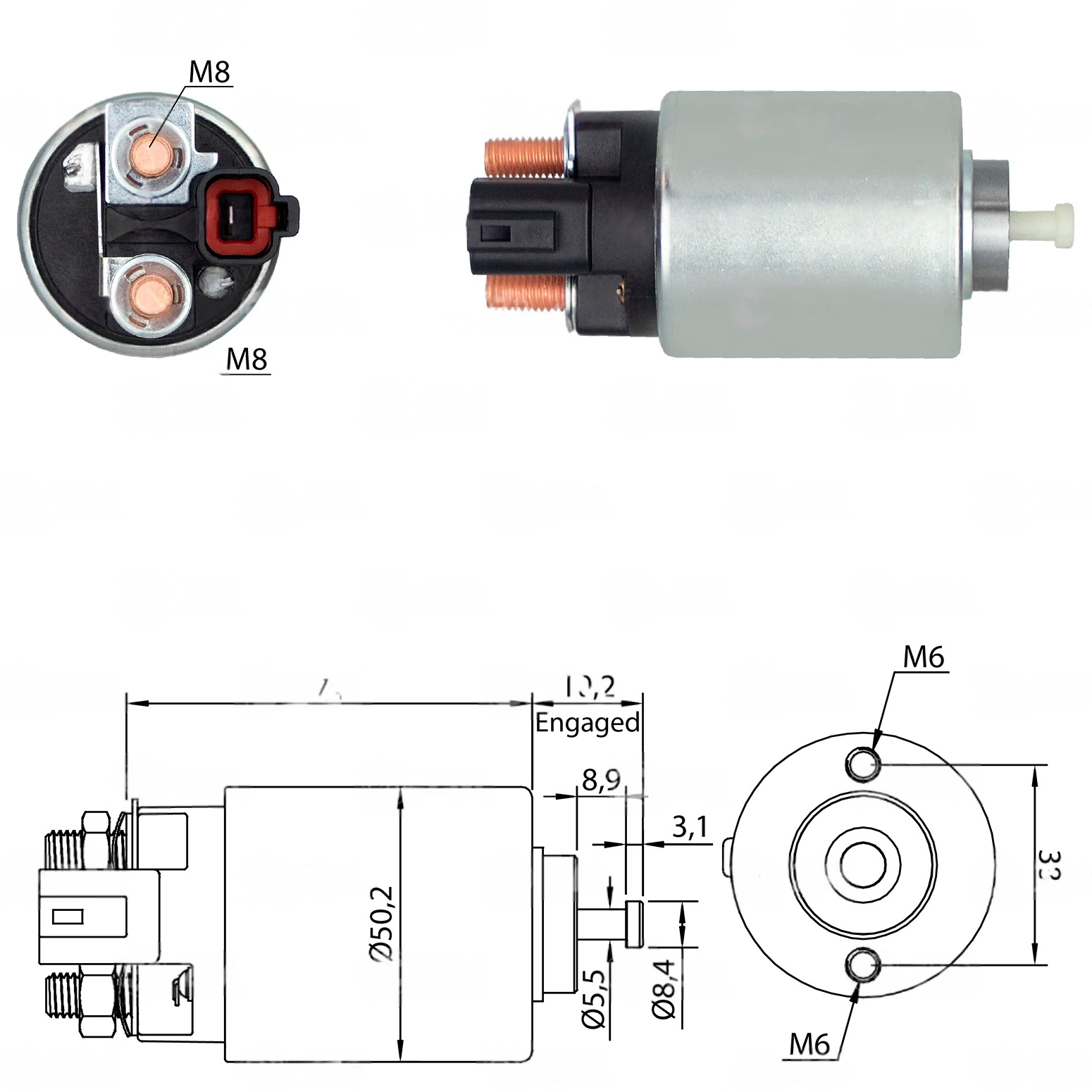 CF-V4392 Starter Solenoid