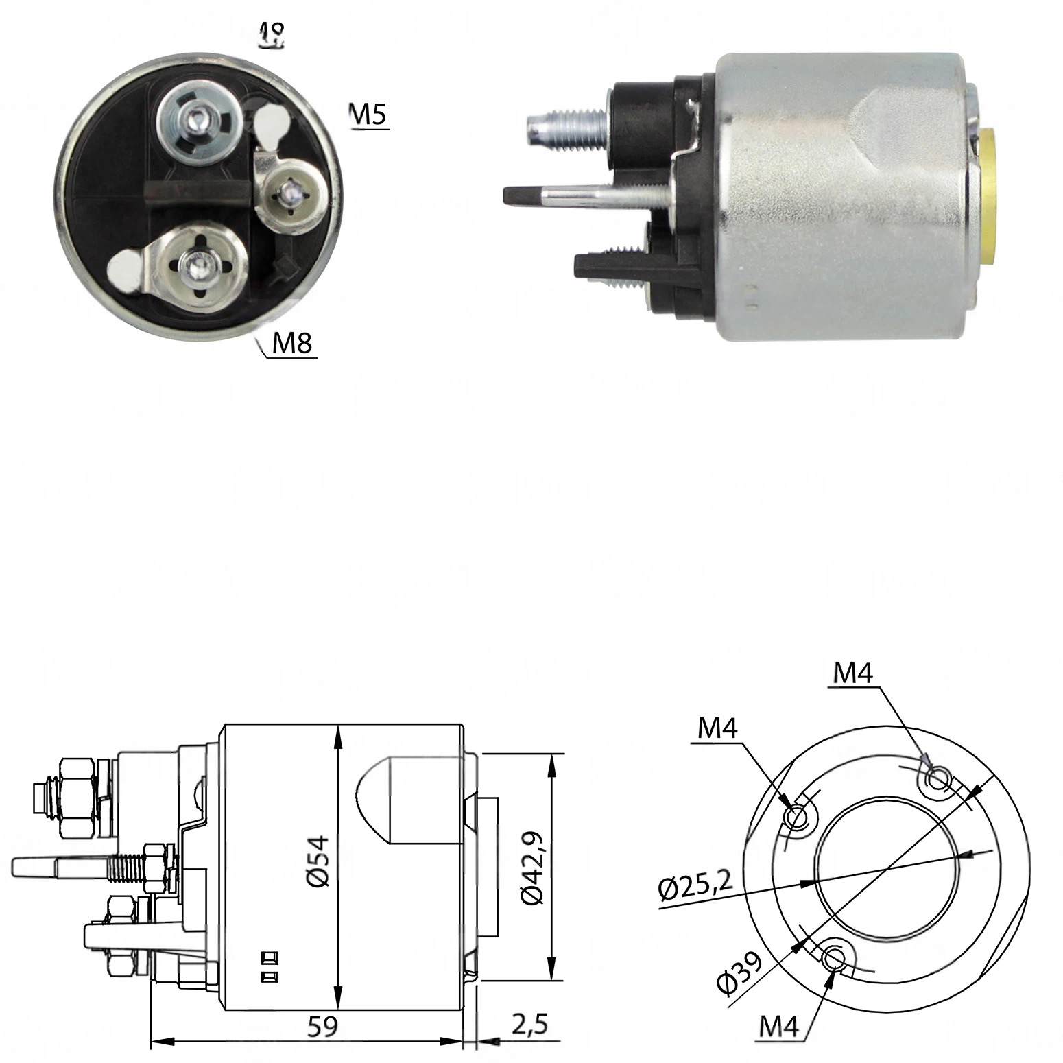 CF-V4494 втягивающее реле