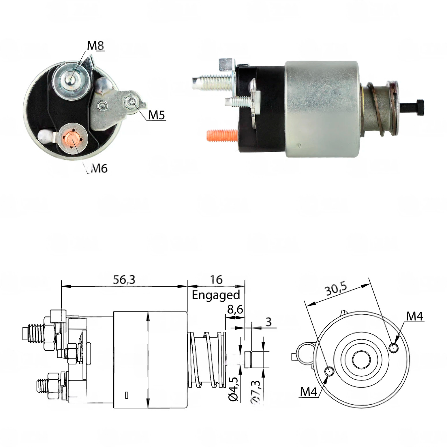 CF-V7391 Starter Solenoid