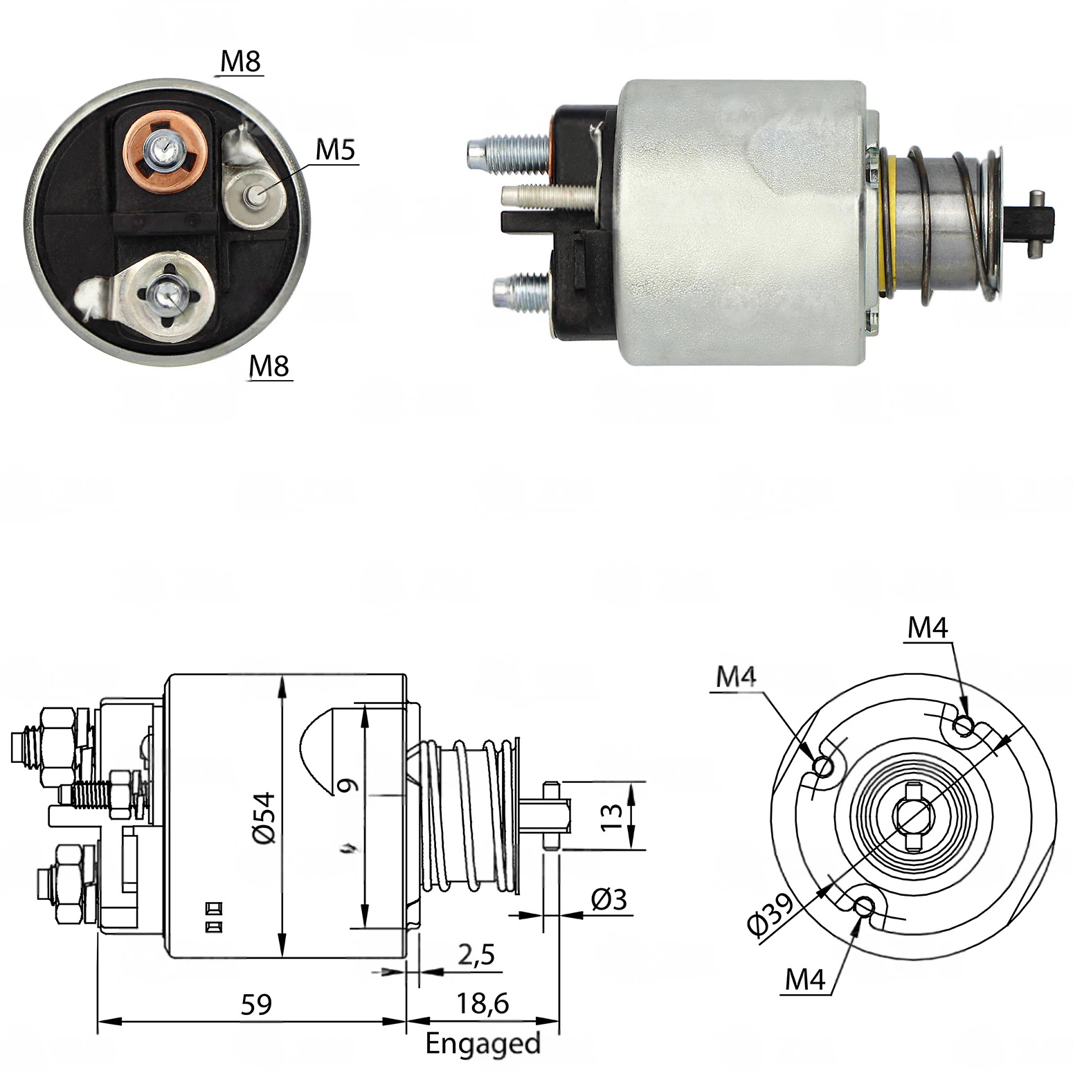 CF-V7492 Starter Solenoid