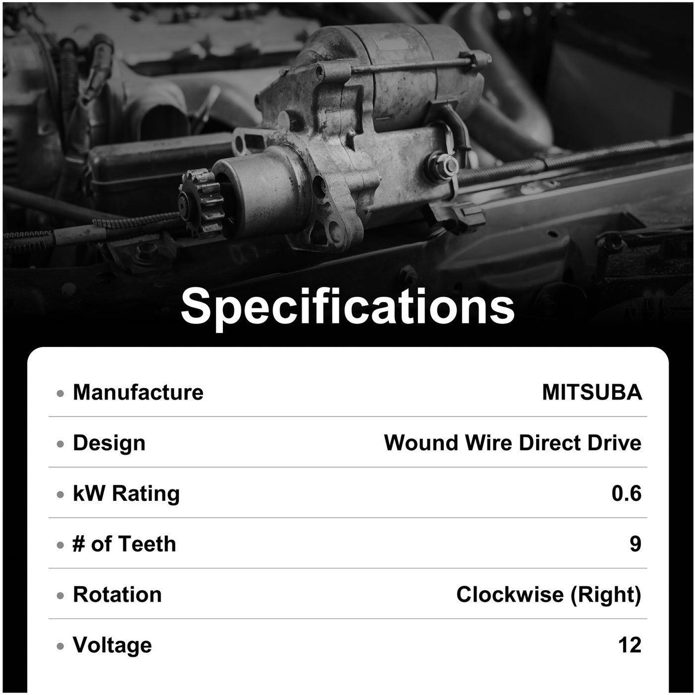 CF-30913N-A Marine Starter Motor